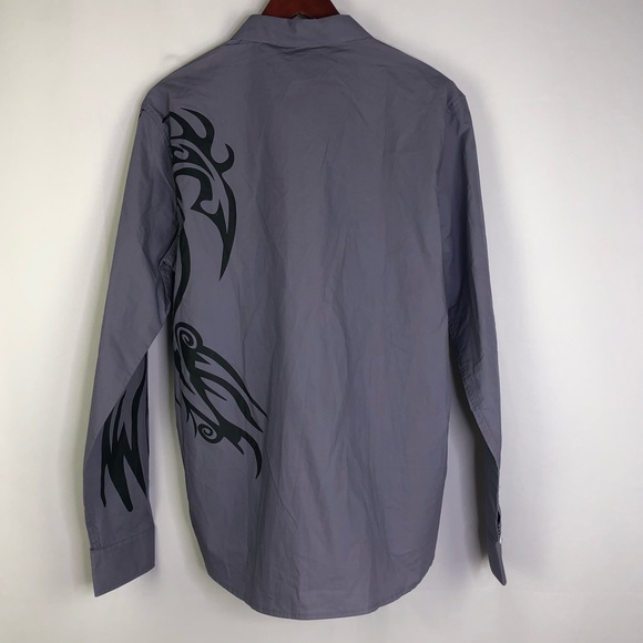 Coofandy Button Down Long Sleeve Graphic Men's Formal Event Party Club Tribal - Picture 11 of 12